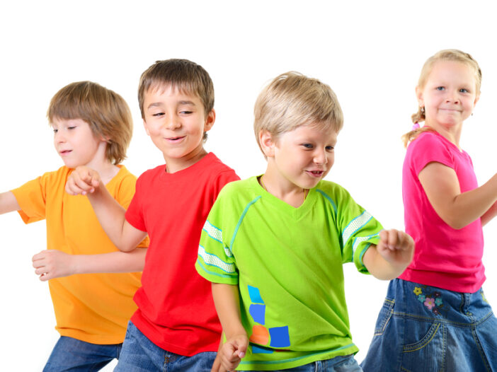 happy children dancing