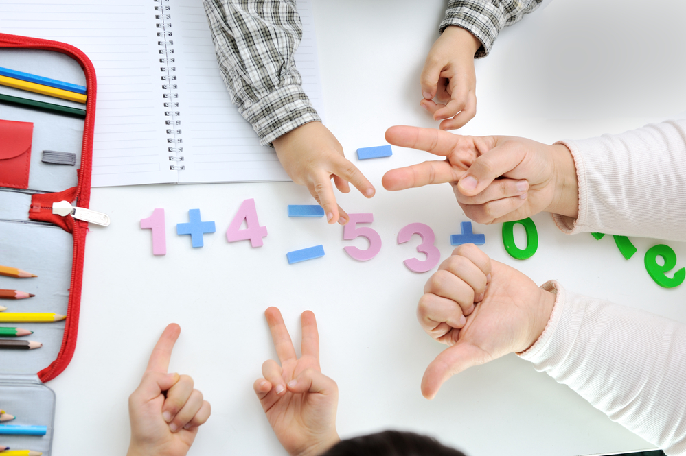 Plastic numbers for learning first grade math