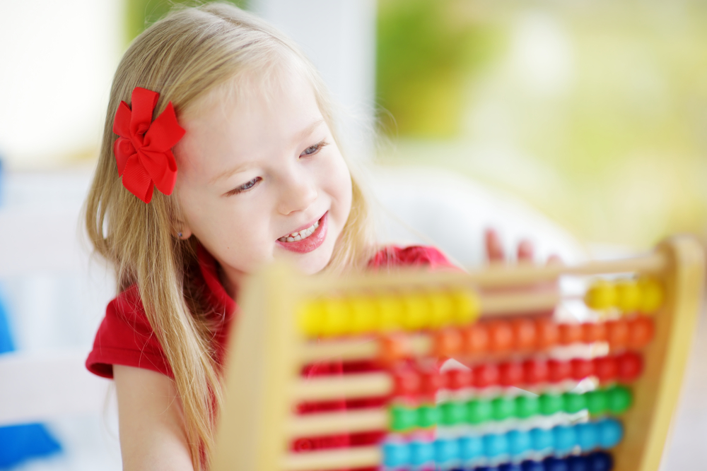 kindergarten math activities with an abacus
