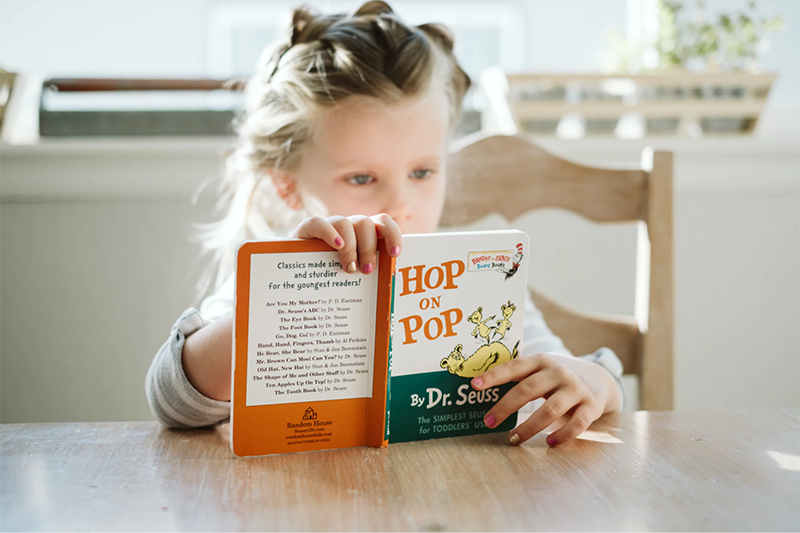 Girl reading a book