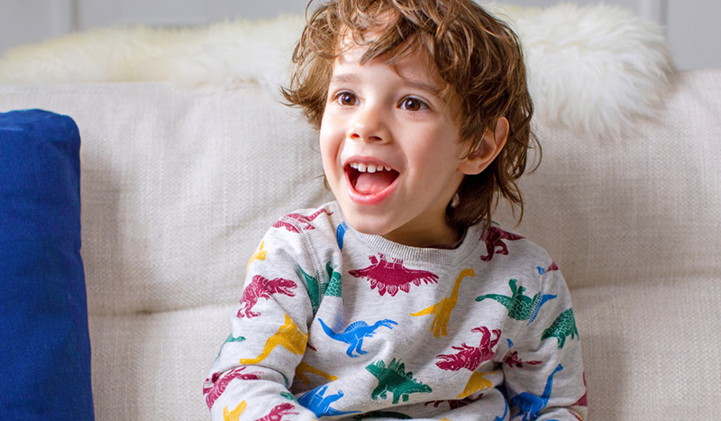 Kid excited about his parents reading strategies for him