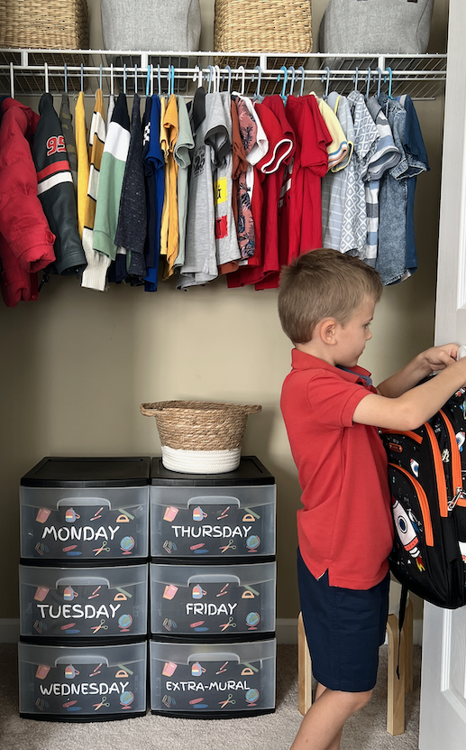 Back to School Clothing Organization for Happy Mornings