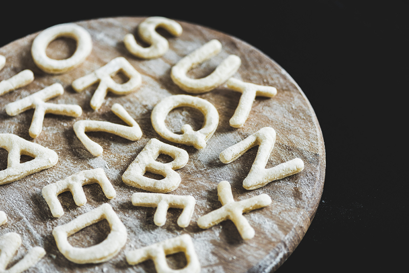 Baked letters for learning letter formation