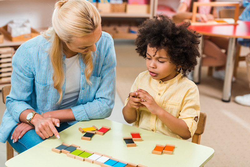 Teacher doing Preschool Curriculum